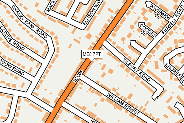 ME8 7PT map - OS OpenMap – Local (Ordnance Survey)