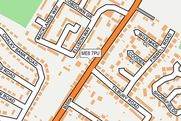 ME8 7PU map - OS OpenMap – Local (Ordnance Survey)