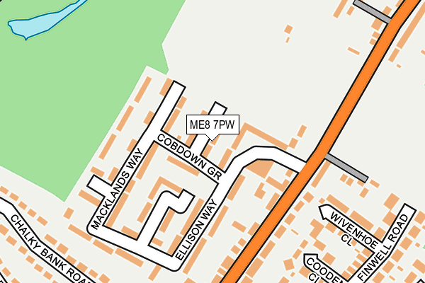 ME8 7PW map - OS OpenMap – Local (Ordnance Survey)