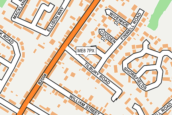 ME8 7PX map - OS OpenMap – Local (Ordnance Survey)