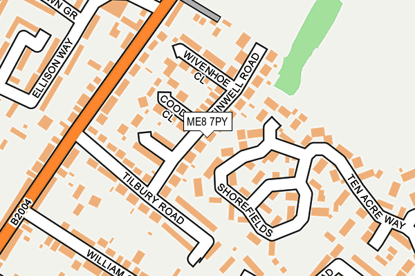 ME8 7PY map - OS OpenMap – Local (Ordnance Survey)