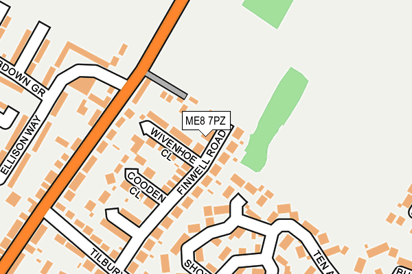 ME8 7PZ map - OS OpenMap – Local (Ordnance Survey)
