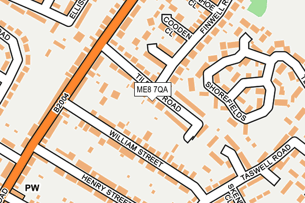 ME8 7QA map - OS OpenMap – Local (Ordnance Survey)