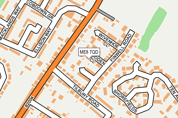 ME8 7QD map - OS OpenMap – Local (Ordnance Survey)