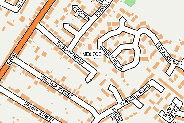 ME8 7QE map - OS OpenMap – Local (Ordnance Survey)