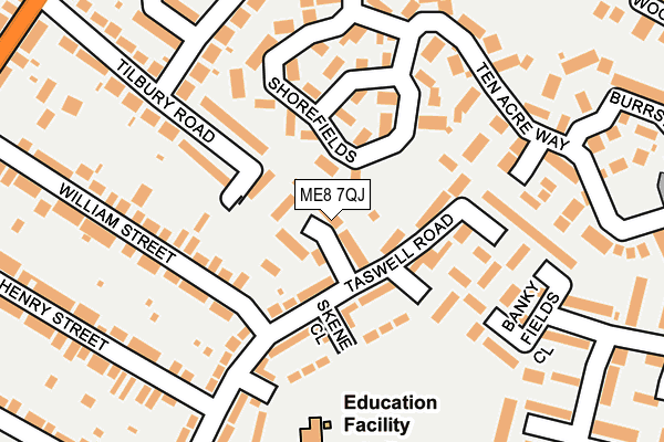 ME8 7QJ map - OS OpenMap – Local (Ordnance Survey)