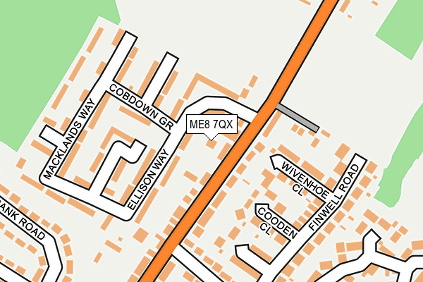 ME8 7QX map - OS OpenMap – Local (Ordnance Survey)