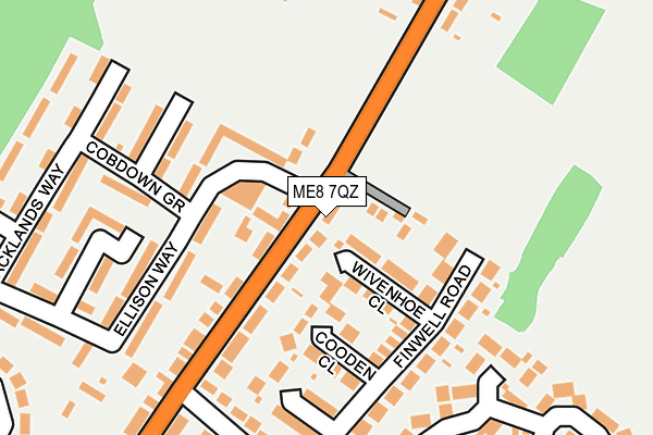 ME8 7QZ map - OS OpenMap – Local (Ordnance Survey)
