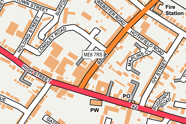 Map of THE MOORINGS (MAIDSTONE) RESIDENTS ASSOCIATION LIMITED at local scale