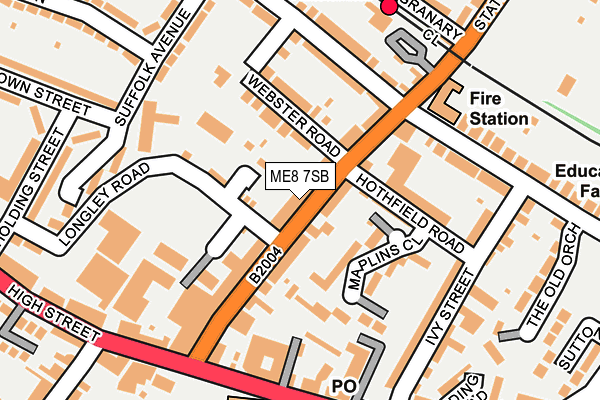 ME8 7SB map - OS OpenMap – Local (Ordnance Survey)