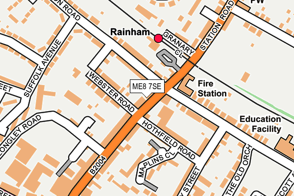 ME8 7SE map - OS OpenMap – Local (Ordnance Survey)