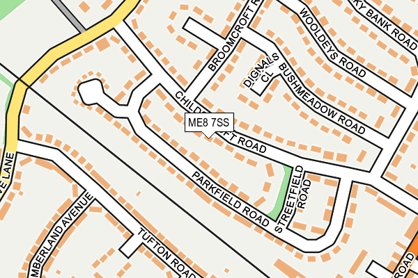 ME8 7SS map - OS OpenMap – Local (Ordnance Survey)