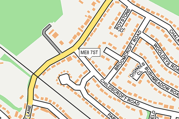 ME8 7ST map - OS OpenMap – Local (Ordnance Survey)