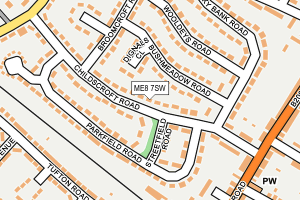 ME8 7SW map - OS OpenMap – Local (Ordnance Survey)