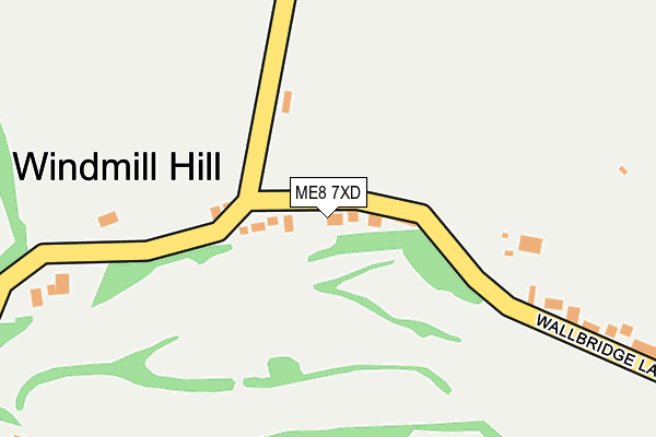 ME8 7XD map - OS OpenMap – Local (Ordnance Survey)