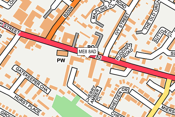 ME8 8AD map - OS OpenMap – Local (Ordnance Survey)