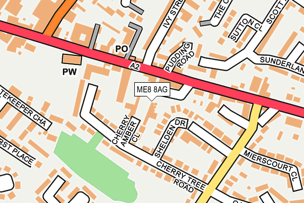 ME8 8AG map - OS OpenMap – Local (Ordnance Survey)