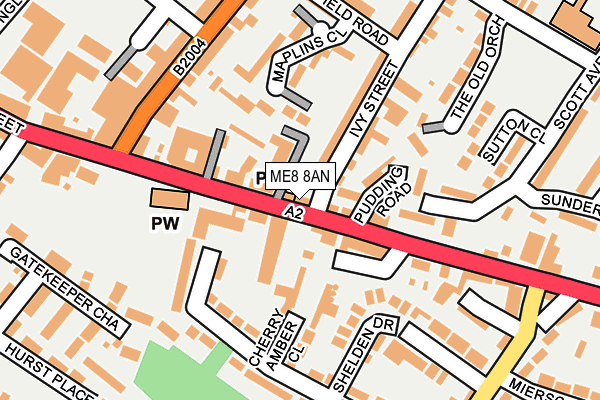 ME8 8AN map - OS OpenMap – Local (Ordnance Survey)