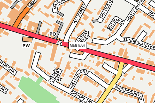 ME8 8AR map - OS OpenMap – Local (Ordnance Survey)