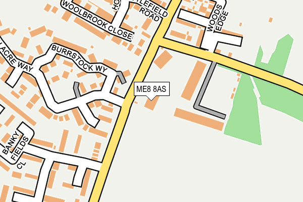ME8 8AS map - OS OpenMap – Local (Ordnance Survey)