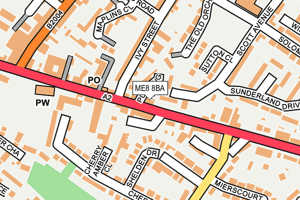 ME8 8BA map - OS OpenMap – Local (Ordnance Survey)