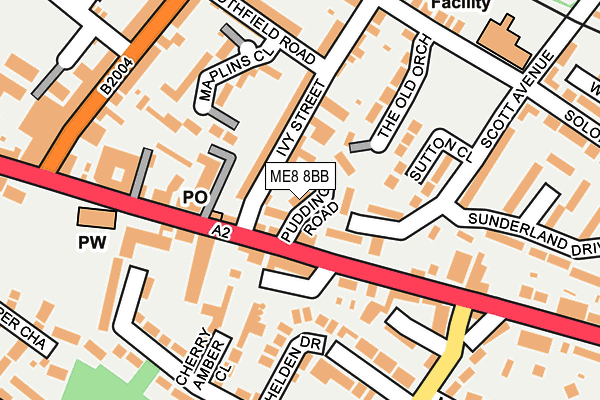 ME8 8BB map - OS OpenMap – Local (Ordnance Survey)