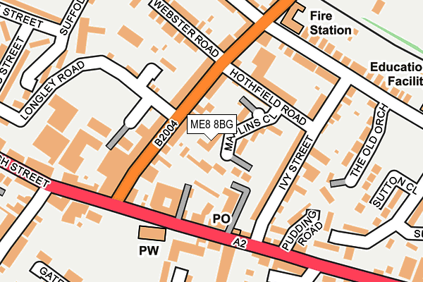 ME8 8BG map - OS OpenMap – Local (Ordnance Survey)