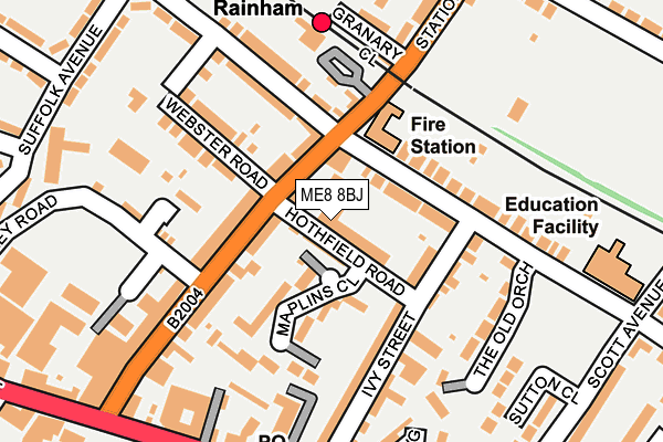 ME8 8BJ map - OS OpenMap – Local (Ordnance Survey)