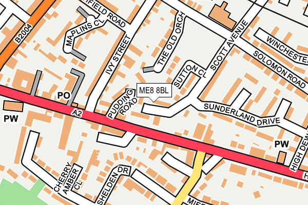 ME8 8BL map - OS OpenMap – Local (Ordnance Survey)