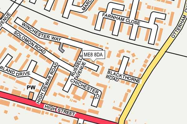 ME8 8DA map - OS OpenMap – Local (Ordnance Survey)