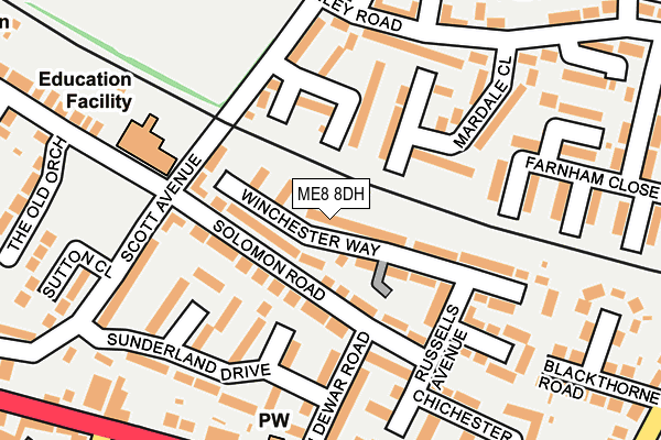 ME8 8DH map - OS OpenMap – Local (Ordnance Survey)