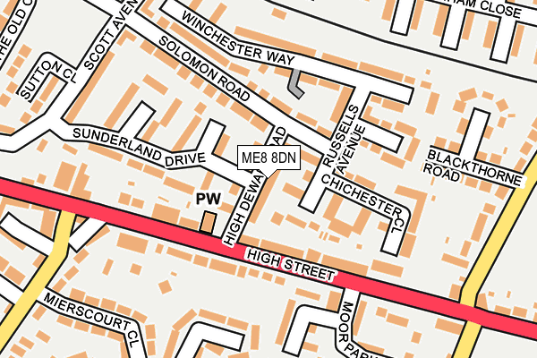 ME8 8DN map - OS OpenMap – Local (Ordnance Survey)