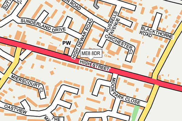 ME8 8DR map - OS OpenMap – Local (Ordnance Survey)
