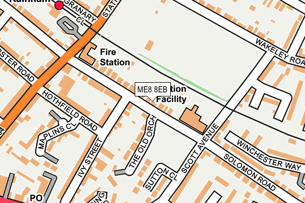 ME8 8EB map - OS OpenMap – Local (Ordnance Survey)