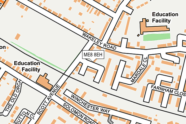 ME8 8EH map - OS OpenMap – Local (Ordnance Survey)