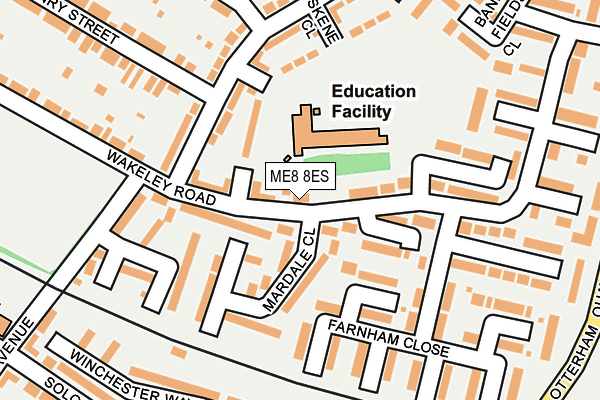 ME8 8ES map - OS OpenMap – Local (Ordnance Survey)