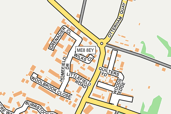 ME8 8EY map - OS OpenMap – Local (Ordnance Survey)