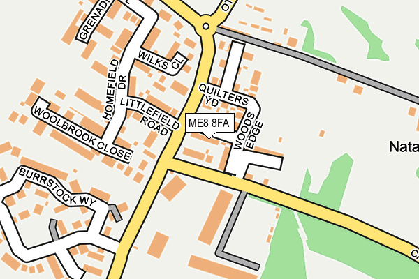 ME8 8FA map - OS OpenMap – Local (Ordnance Survey)