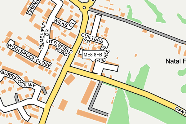 ME8 8FB map - OS OpenMap – Local (Ordnance Survey)
