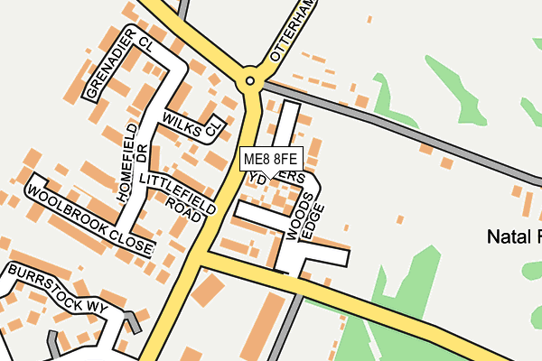 ME8 8FE map - OS OpenMap – Local (Ordnance Survey)