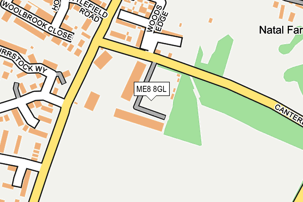 ME8 8GL map - OS OpenMap – Local (Ordnance Survey)