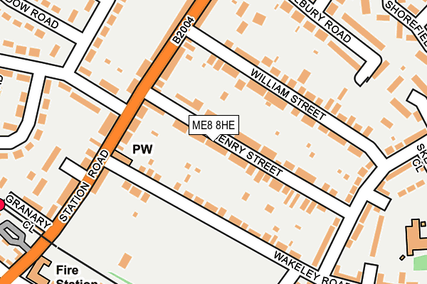 ME8 8HE map - OS OpenMap – Local (Ordnance Survey)