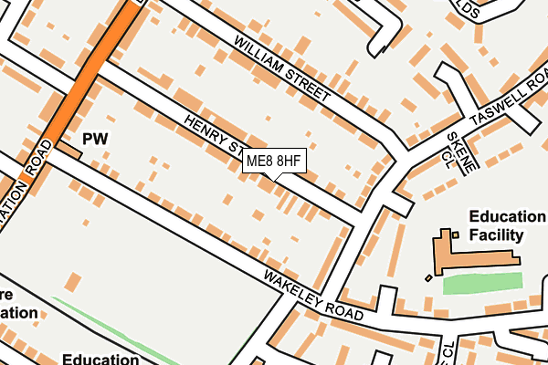 ME8 8HF map - OS OpenMap – Local (Ordnance Survey)