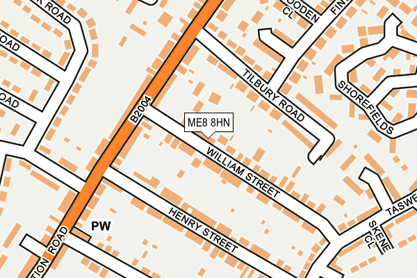 ME8 8HN map - OS OpenMap – Local (Ordnance Survey)