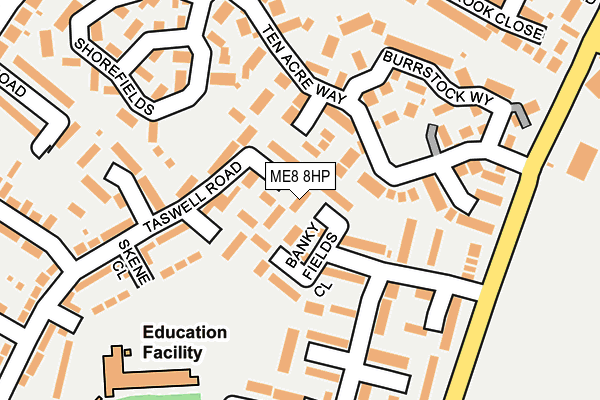 ME8 8HP map - OS OpenMap – Local (Ordnance Survey)