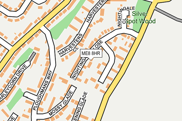 ME8 8HR map - OS OpenMap – Local (Ordnance Survey)