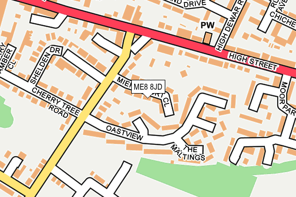 ME8 8JD map - OS OpenMap – Local (Ordnance Survey)