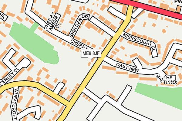 ME8 8JF map - OS OpenMap – Local (Ordnance Survey)