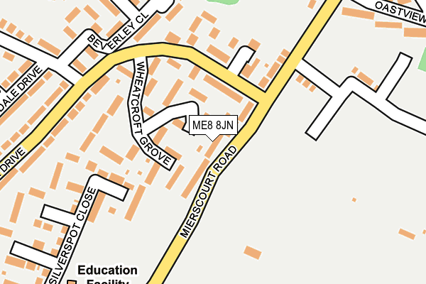 ME8 8JN map - OS OpenMap – Local (Ordnance Survey)
