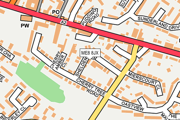 ME8 8JX map - OS OpenMap – Local (Ordnance Survey)